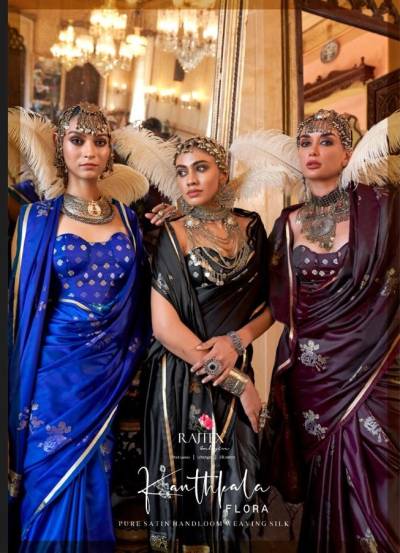 RAJTEX KANTHKALA FLORA 406001 TO 406006 WEAVING SILK SAREE WHOLESALER IN INDIA